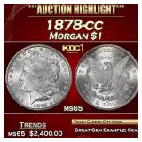 1878-cc Morgan Dollar $1 ms65 SEGS