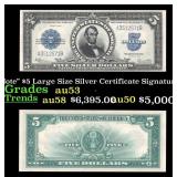 1923 $5 Large Size Silver Certificate "Porthole No