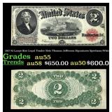 1917 $2 Large Size Legal Tender Note Thomas Jeffer