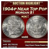 1904-p Morgan Dollar Near Top Pop $1 ms66 SEGS