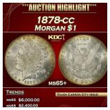 1878-cc Morgan Dollar $1 ms65+ SEGS