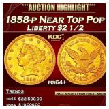 1858-p Gold Liberty Quarter Eagle Near Top Pop $2