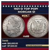 1921-d Morgan Dollar TOP POP! $1 ms68 SEGS