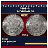 1889-p Morgan Dollar $1 ms66 SEGS