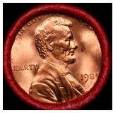 BU Shotgun Lincoln 1c roll, 1989-p 50 pcs Bank Wra