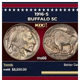 1916-s Buffalo Nickel 5c ms66 SEGS