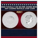 2023 Tuvalu 1 oz Silver James Bond 007 Casino Roya