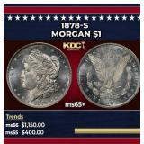 1878-s Morgan Dollar $1 Grades ms65+