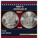 1883-o Morgan Dollar $1 Grades ms65