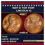 1937-d Lincoln Cent TOP POP! 1c ms68 rd SEGS