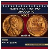 1938-s Lincoln Cent Near Top Pop 1c ms67 rd SEGS