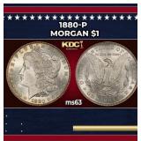 1880-p Morgan Dollar $1 Grades ms63