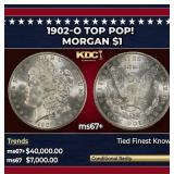 1902-o Morgan Dollar TOP POP! $1 ms67+ SEGS