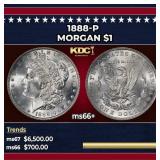 1888-p Morgan Dollar $1 ms66+ SEGS