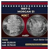 1887-s Morgan Dollar $1 ms65+ SEGS