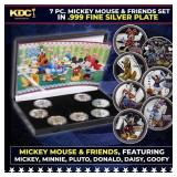 7 Coin Mickey Mouse & Friends .999 Fine Silver Pla