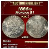 1886-s Morgan Dollar $1 ms65+ SEGS