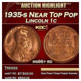 1935-s Lincoln Cent Near Top Pop 1c ms66+ rd SEGS