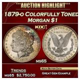 1879-o Morgan Dollar Colorfully Toned $1 ms65 SEGS