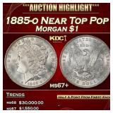 1885-o Morgan Dollar Near Top Pop $1 ms67+ SEGS