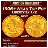 1906-p Gold Liberty Quarter Eagle Near Top Pop $2