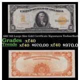 1907 $10 Large Size Gold Certificate Grades xf Sig