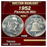 1952 Proof Franklin Half Dollar 50c pr68 SEGS