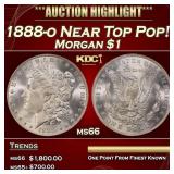 1888-o Morgan Dollar Near Top Pop! $1 ms66 SEGS