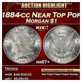 1884-cc Morgan Dollar Near Top Pop $1 ms67+ SEGS