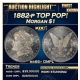 1882-p Morgan Dollar TOP POP! $1 ms66+ DMPL SEGS