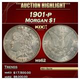 1901-p Morgan Dollar $1 ms62 USCG