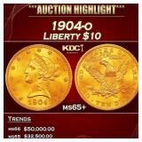 1904-o Gold Liberty Eagle $10 ms65+ SEGS