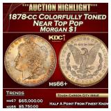 1878-cc Morgan Dollar Colorfully Toned Near Top Po