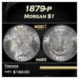 1879-p Morgan Dollar $1 Grades ms63
