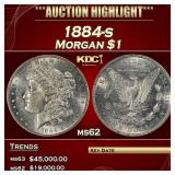1884-s Morgan Dollar $1 ms62 USCG