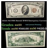 1934A $10 FRN Hawaii WWII Emergency Currency Grade
