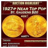 1927-p Gold St. Gaudens Double Eagle Near Top Pop