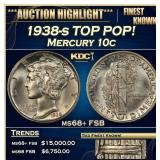 1938-s Mercury Dime TOP POP! 10c ms68+ FSB SEGS