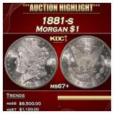 1881-s Morgan Dollar $1 ms67+ SEGS