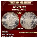 1878-cc Morgan Dollar $1 ms65+ SEGS