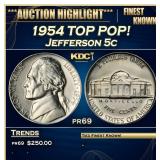 1954 Proof Jefferson Nickel TOP POP! 5c pr69 SEGS