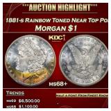 1881-s Morgan Dollar Rainbow Toned Near Top Pop $1