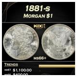 1881-s Morgan Dollar $1 Grades ms66+