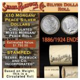 Circ SEARS Morgan/Peace Dollar $1 Roll Silver 10 C