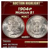 1904-p Morgan Dollar $1 ms65+ SEGS