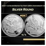 2023 1 oz Silver Boston Tea Party 250th Anniversar