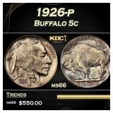 1926-p Buffalo Nickel 5c Grades ms66