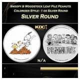 Snoopy & Woodstock Leaf Pile Peanuts Colorized Sty