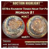 1878-s Morgan Dollar Rainbow Toned Near Top Pop $1