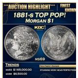 1881-s Morgan Dollar TOP POP! $1 ms69 SEGS